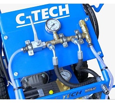 Установка опрессовочная высокого давления C-TECH DN1610 (160 бар, до 600 л/ч, 3 кВт, 220 В) мобильная NP1610ET3E4BP2P1 DN1610ET3E4BP2P1