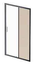 Душевая дверь Am.Pm Gem 150x195 прозрачное/бронзовое стекло, черный
