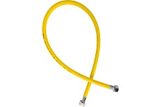 Рукав газовый желтый для плит и котлов Weld гайка-гайка 9x15 мм, 1 м Рукав газовый 1 мм желтый