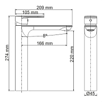 Смеситель для раковины WasserKRAFT Mindel 8503H белый