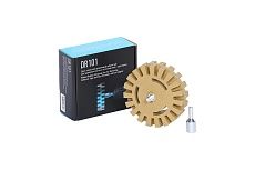 Диск зачистной резиновый Nordberg 100 мм, ребристый, для удаления скотча и остатков клея, с адаптером DR101