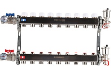 Коллектор из нержавеющей стали Rommer в сборе, без расходомеров, 9 выходов Rms-3210-000009 RG0091LAMJ59KR