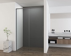 Душевая дверь Vincea Ultima VDS-7UL120CLGM 120x200 вороненая сталь, прозрачная