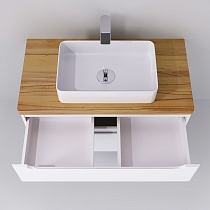 Мебель для ванной Jorno Wood 100 см белый