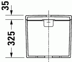 Бачок для унитаза Duravit D-Neo 094410 для подключения снизу слева