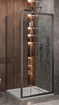 Душевой уголок Cezares MOLVENO-AHF-31-100/90-C-GM-IV 100x90 прозрачный, оружейная сталь