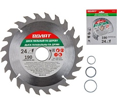 Диск пильный по дереву 190x30/20/16 мм, 24 зуба ВОЛАТ 88130-24