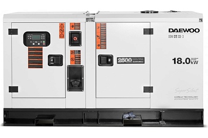 Дизельный генератор Daewoo с водяной системой охлаждения DDW 22 SSE-3