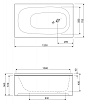 Акриловая ванна Cezares Eco 120x70 см