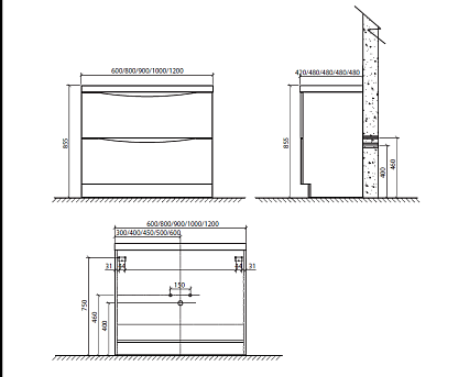 Тумба с раковиной BelBagno Ancona-N 80 см, напольная