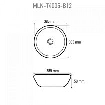 Раковина Melana MLN-T4005-B12 38.5 см охра