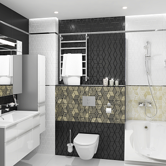 Декор Laparet Tabu Bomond чёрный 30х60 см