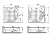 Поддон для душа Dush-ka Люкс-TN-Z 90x90