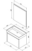 Мебель для ванной Aquanet Nova Lite 75 см, 1 ящик, белый глянец
