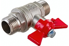 Шаровой для воды Valfex 1/2&quot; НР/НР бабочка, никелированная латунь 11Б27фт1М VF.219.NB1.012.Bir
