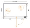 Душевой уголок Cezares Bellagio 140x80 BELLAGIO-AH-1-140/80-C-BORO прозрачный, брашированное золото