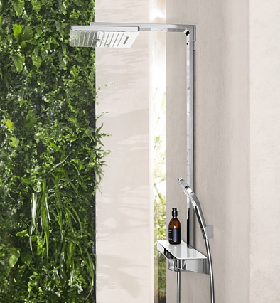 Душевая стойка Hansgrohe Rainmaker Select 420 2jet Showerpipe 27168400 с термостатом