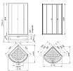 Душевой уголок Радомир 1-03-1-0-0-0020 92х92 четверть круга, высокий поддон, прозрачный