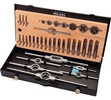 Набор метчиков и плашек VOLKEL BSW 1/4-3/4 HSS-G 35пр V48032