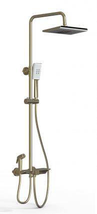 Душевая стойка Wonzon&Woghand WW-B3310-BG термостат, брашированное золото