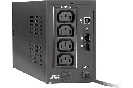 Источник бесперебойного питания Exegate Power Back BNB-850.LED.AVR.C13.RJ.USB <850VA/480W, LED, AVR,4хC13, RJ45/11, USB, Black> 285472