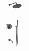 Душевой набор Vincea Villa VSFW-1VL3GM трехрежимный, вороненая сталь
