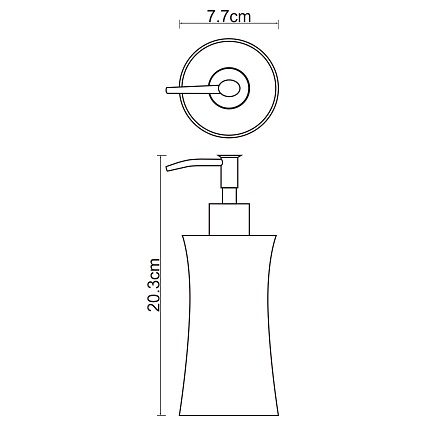 Дозатор жидкого мыла WasserKRAFT Salm K-7699 хром