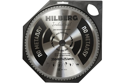 Диск пильный Industrial Металл (350х25.4 мм; 80Т) Hilberg HF350
