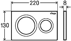 Инсталляция для унитаза Viega Prevista Dry 792855 с клавишей