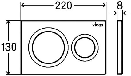 Инсталляция для унитаза Viega Prevista Dry 792855 с клавишей