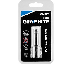 Коронка алмазная вакуумная пайка 12 мм, M14 Graphite 55H303