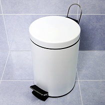 Ведро WasserKRAFT K-635WHITE 5л, с микролифтом, белый