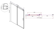 Душевая дверь Vincea Como VPS-1C 120x195 хром, тонированная