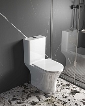 Унитаз-компакт Aquatek Optima AQ4412-00 безободковый, с микролифтом