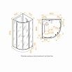 Душевая кабина RGW Andaman AN-208 80x80 см матовое-сатинат, профиль хром сатин