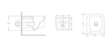 Подвесной унитаз Vincea Tornado Capri VT1-63T белый
