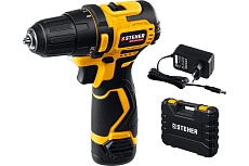 Бесщеточная дрель-шуруповерт Steher 12 В, 40 Нм, 1 АКБ х 2 Ач, кейс CDB-120-1