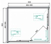 Душевой уголок BelBagno DUE-A-2-90-P-Cr 90x90 текстурный, хром