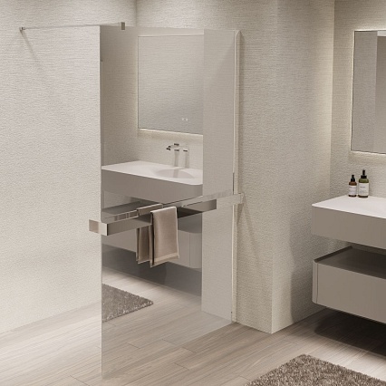 Душевая перегородка Vincea Walk-In VSW-1HR100MR 100x200 хром, зеркальное