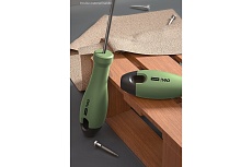 Шлицевая отвёртка Deli &quot;Home Series Green&quot; HT1103L SL3x75мм (Cr-V, Soft Touch рукоять, эксклюзивный дизайн, подарочная упаковка) 130292