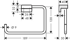 Вешалка для полотенец Hansgrohe AddStoris 41754990 золото