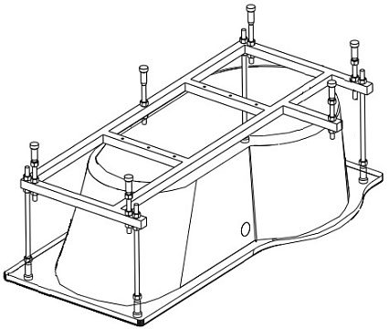 Каркас для ванн Riho Dorado 170x75