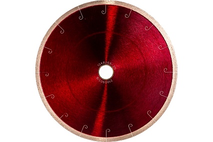 Диск алмазный сплошная кромка с микропазом G/L J-slot по граниту 230D-1.6T-7.5W-22.2/25.4 Messer 01-24-230