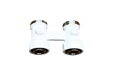 Узел нижний запорный прямой GUARDO Purmo 1/2&quot;x3/4&quot; MTB 127 RAL 9016 Белый