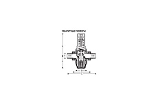 Клапан понижения давления на холодную воду Honeywell диапазон регулировки 1.5-6 атм,D06F-1 1/4''A