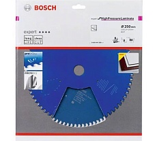 Диск пильный Expert for High Pressure Laminate (250x30 мм; 2.8/1.8 мм; 80T) Bosch 2608644358