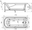 Акриловая ванна Радомир Ларедо 168х78