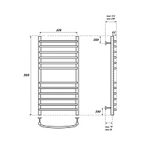 Полотенцесушитель водяной Point PN05148S П12 40x80, хром