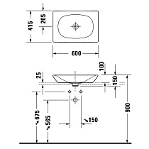 Раковина Duravit D-Neo 2358600000 60 см