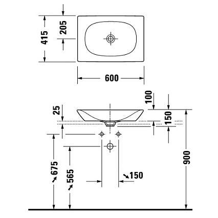 Раковина Duravit D-Neo 2358600000 60 см